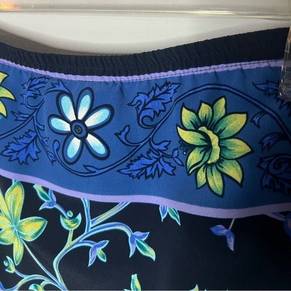 Vintage Notations Clothing Floral Overlay Midi Skirt Medium - Picture 6 of 7